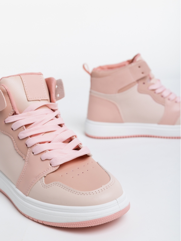 Saskia rózsaszín női sport cipő  ökológiai bőrből, 6 - Kalapod.hu