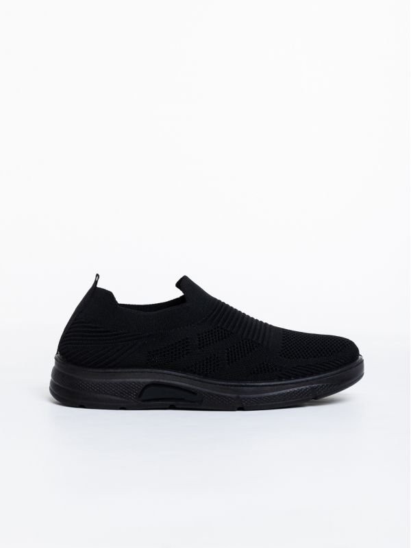 Eliseo fekete, férfi sport cipő, textil anyagból, 3 - Kalapod.hu