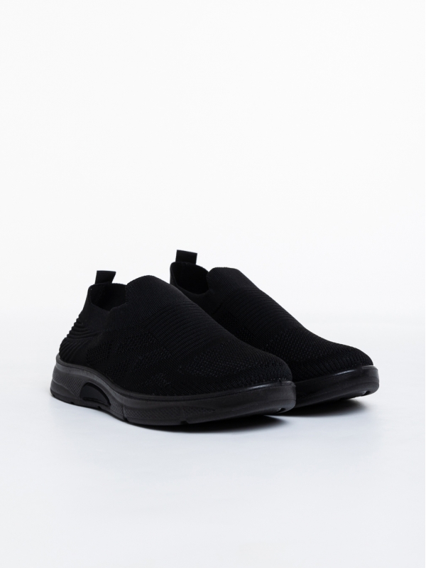 Eliseo fekete, férfi sport cipő, textil anyagból, 2 - Kalapod.hu