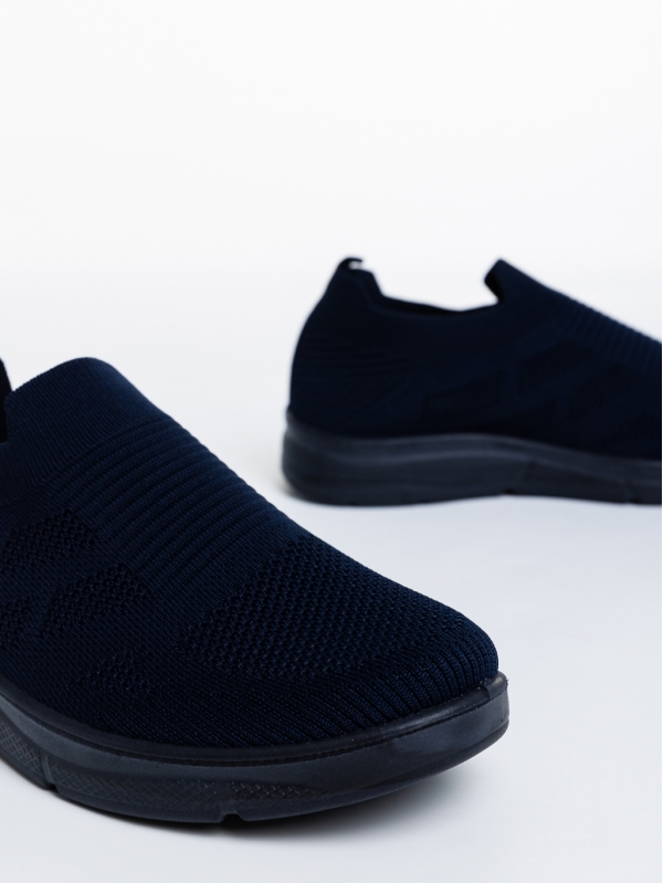 Eliseo kék, férfi sport cipő, textil anyagból, 4 - Kalapod.hu