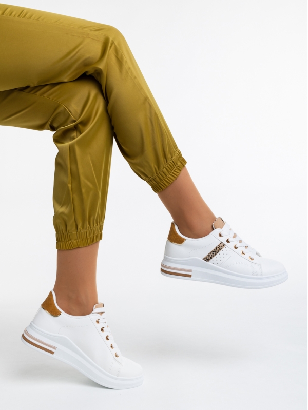 Sarena fehér női sport cipő ökológiai bőrből - Kalapod.hu