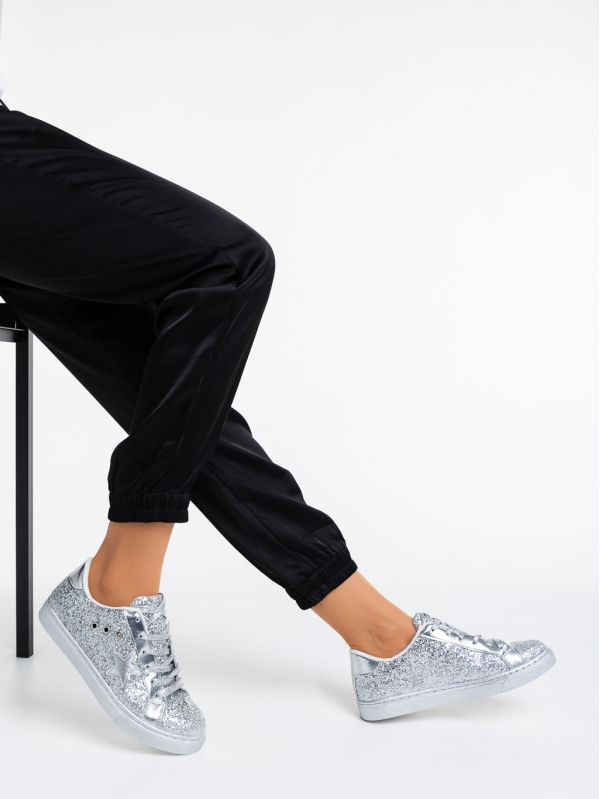 Deitra ezüstszínű női sport cipő textil anyagból - Kalapod.hu