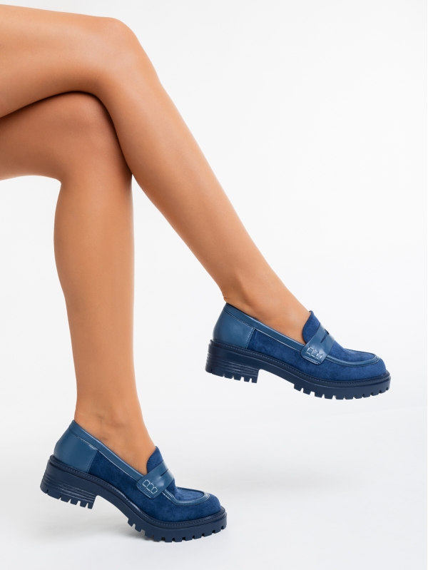 Agneza kék női félcipő textil anyagból - Kalapod.hu