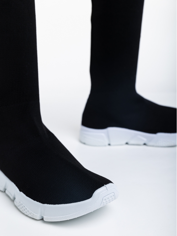 Tessie fekete fehér, női sport cipő,  textil anyagból, 6 - Kalapod.hu
