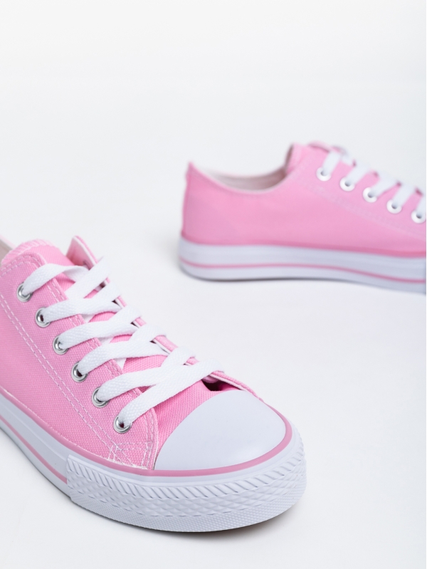 Junia rózsaszín, női tornacipő, textil anyagból, 6 - Kalapod.hu