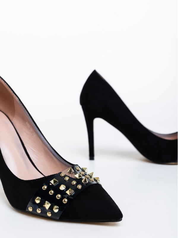 Gundega fekete, női cipő, textil anyagból, 6 - Kalapod.hu