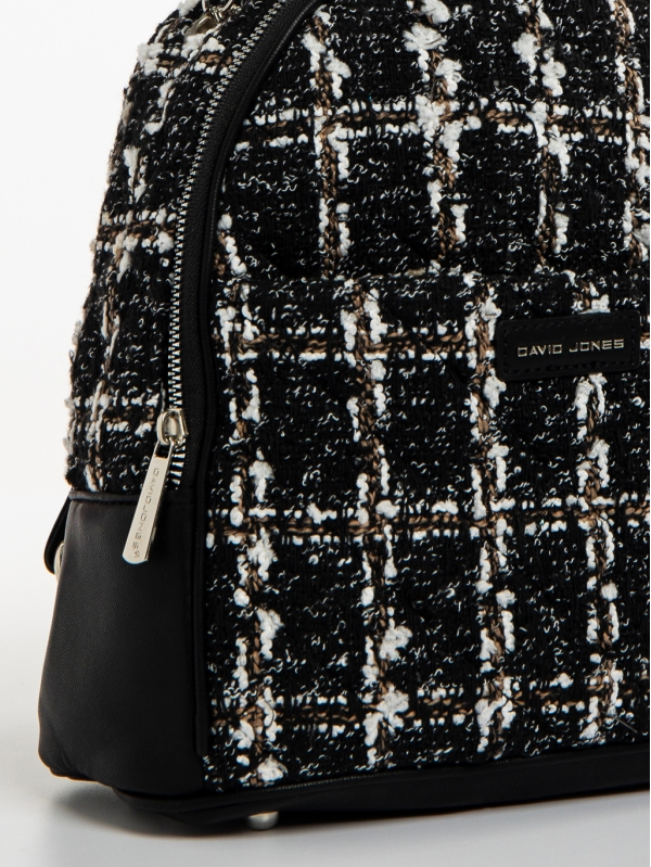 Yemima fekete David Jones női hátizsák textil anyagból, 4 - Kalapod.hu