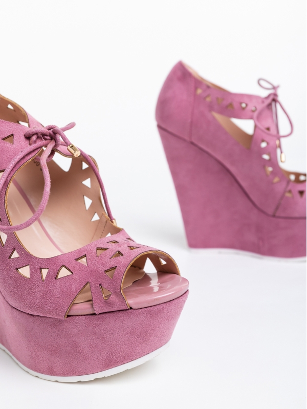 Shyama rózsaszín, női cipő, textil anyagból, 6 - Kalapod.hu