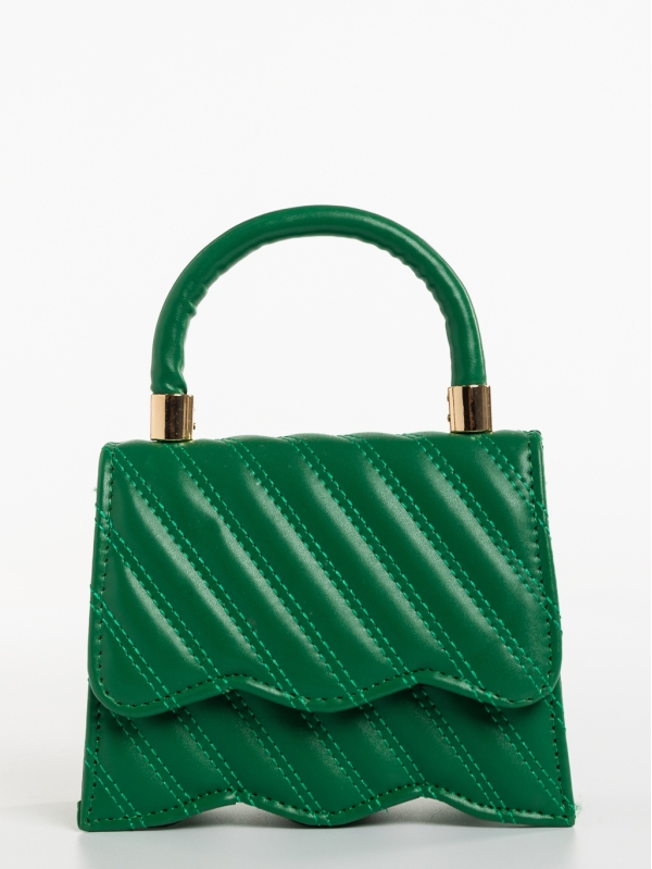 Toyin zöld, női, ökológiai bőr táska, 3 - Kalapod.hu