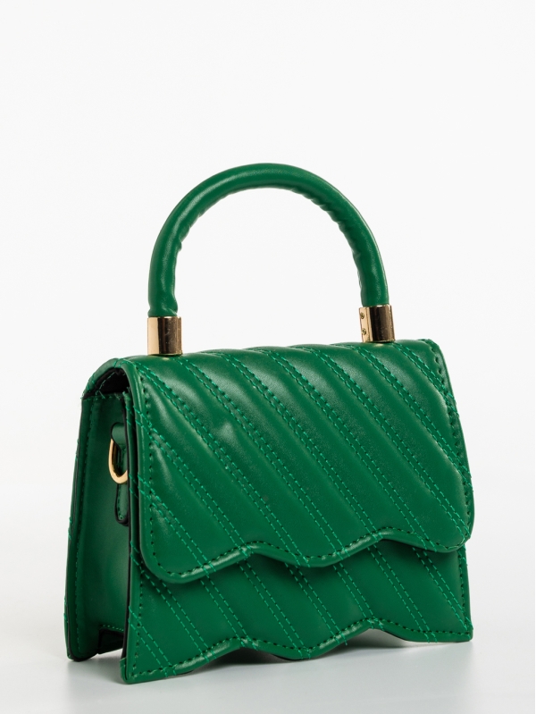 Toyin zöld, női, ökológiai bőr táska, 2 - Kalapod.hu