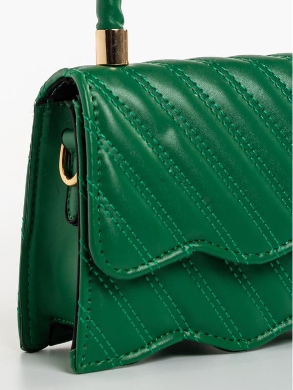 Toyin zöld, női, ökológiai bőr táska, 4 - Kalapod.hu