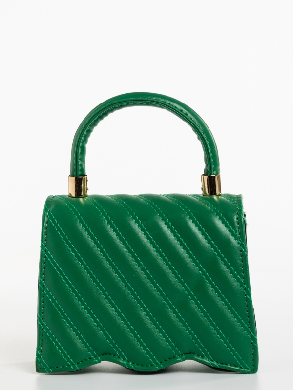 Toyin zöld, női, ökológiai bőr táska, 5 - Kalapod.hu