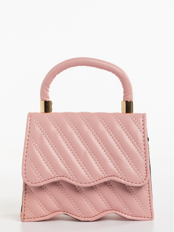 Toyin rózsaszín , női, ökológiai bőr táska, 3 - Kalapod.hu