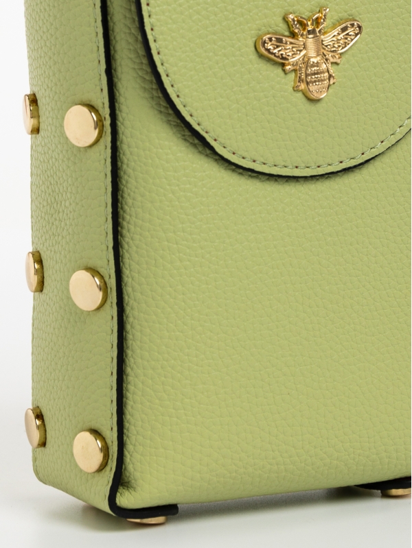 Mererid világos zöld, női, ökológiai bőr táska, 4 - Kalapod.hu