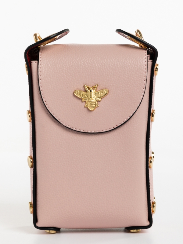 Mererid világos rózsaszín, női, ökológiai bőr táska, 3 - Kalapod.hu
