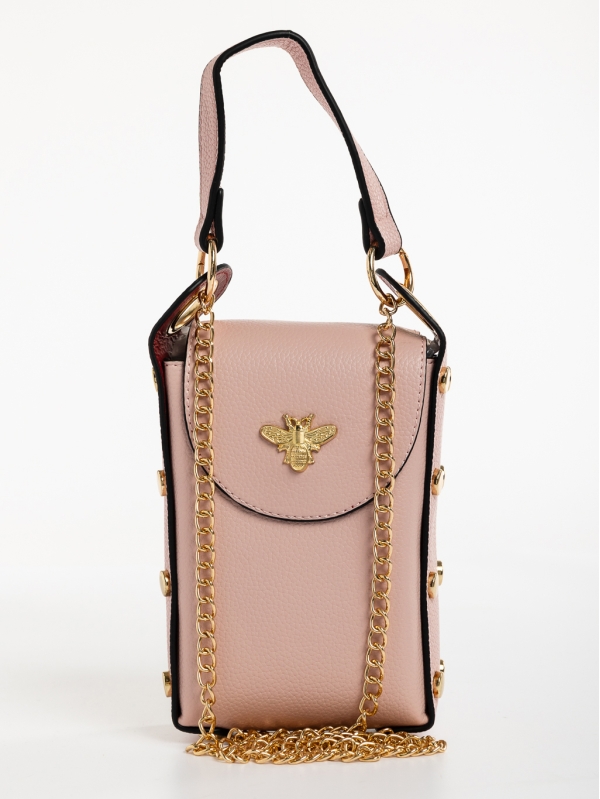 Mererid világos rózsaszín, női, ökológiai bőr táska, 2 - Kalapod.hu