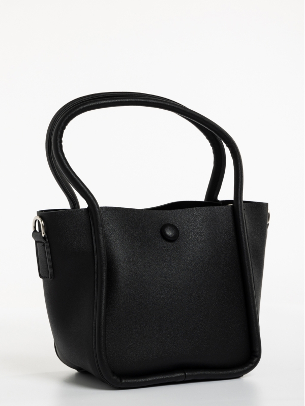 Sylva fekete, női, ökológiai bőr táska, 2 - Kalapod.hu