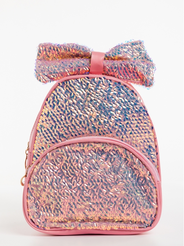 Fairy sötét rózsaszín  gyerek hátizsák textil anyagból és ökológiai bőrből - Kalapod.hu