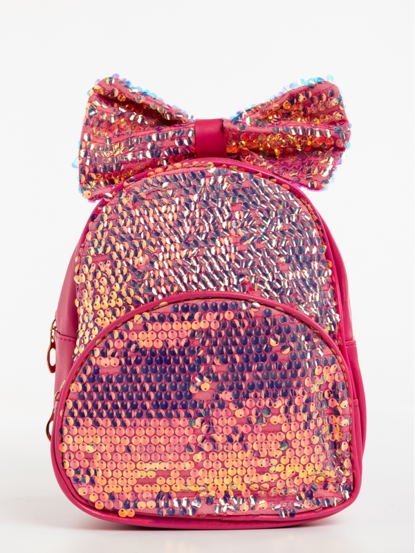 Fairy fukszia  gyerek hátizsák textil anyagból és ökológiai bőrből - Kalapod.hu