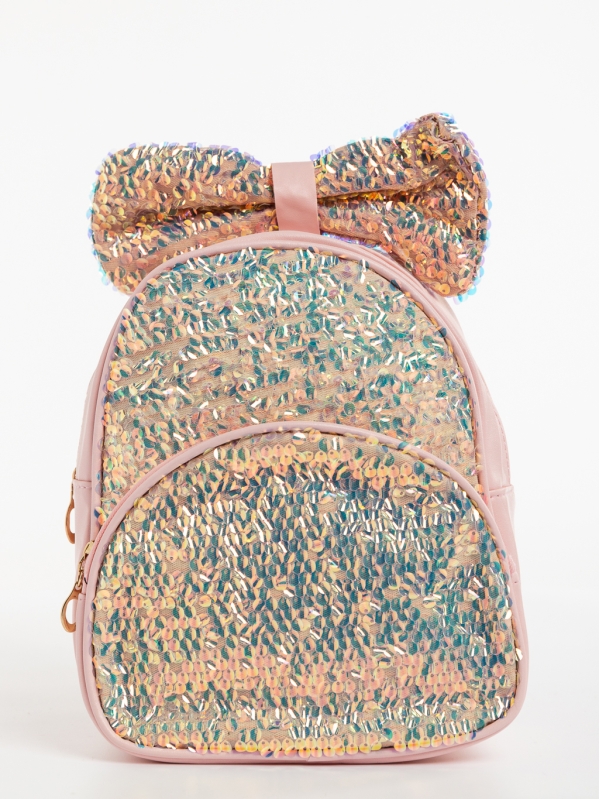 Fairy világos rózsaszín  gyerek hátizsák textil anyagból és ökológiai bőrből - Kalapod.hu
