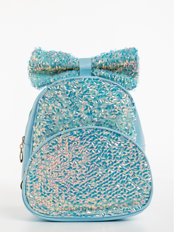 Fairy kék gyerek hátizsák textil anyagból és ökológiai bőrből - Kalapod.hu
