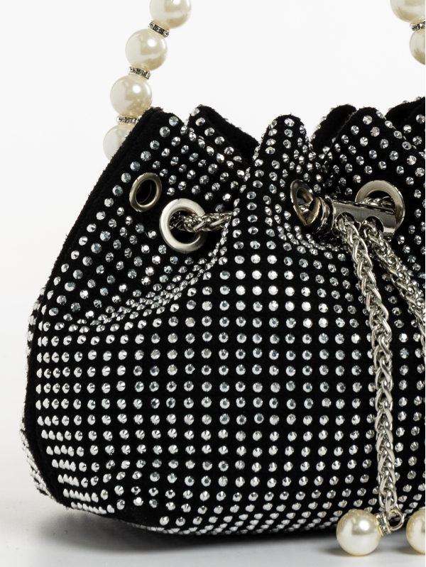 Gesine fekete női táska textil anyagból, 3 - Kalapod.hu