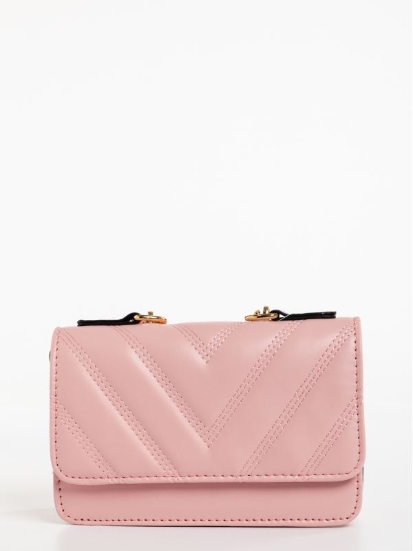 Louiza rózsaszín, női, ökológiai bőr táska, 3 - Kalapod.hu