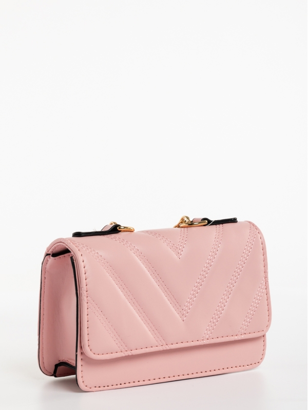 Louiza rózsaszín, női, ökológiai bőr táska, 4 - Kalapod.hu