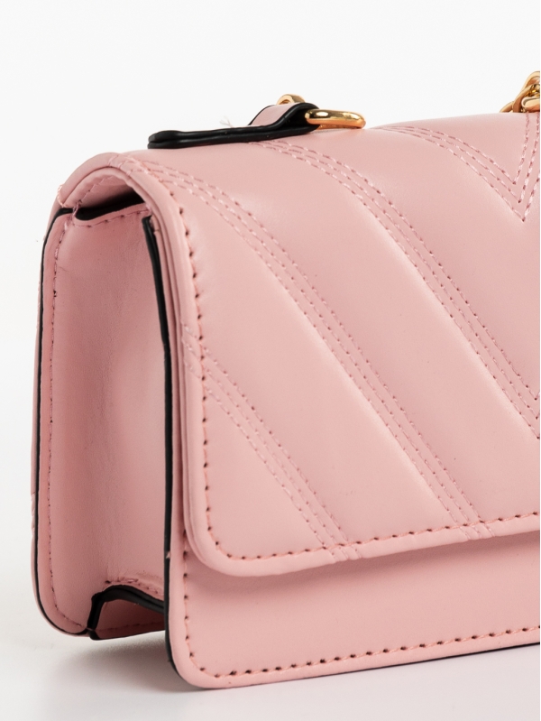 Louiza rózsaszín, női, ökológiai bőr táska, 5 - Kalapod.hu