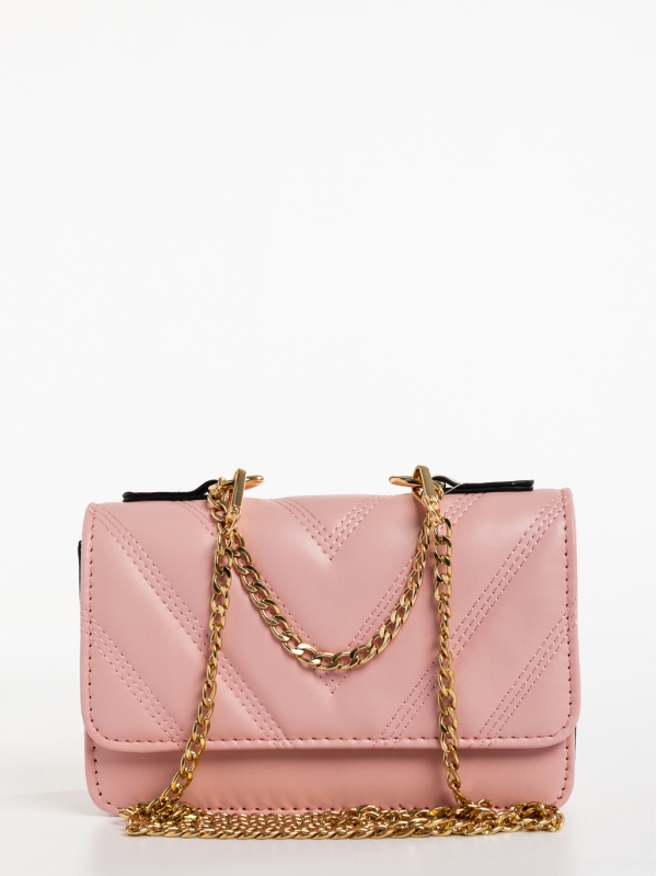 Louiza rózsaszín, női, ökológiai bőr táska, 2 - Kalapod.hu