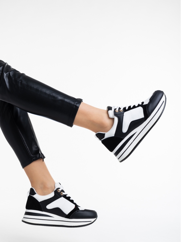 Calpurnia fekete, női sport cipő, ökológiai bőrből, 3 - Kalapod.hu