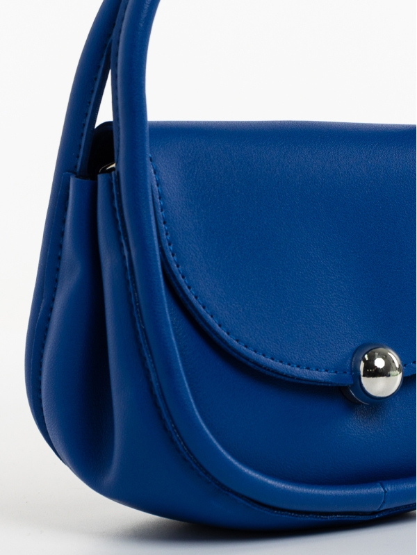 Julitta sötét kék, női, ökológiai bőr táska, 4 - Kalapod.hu