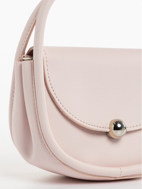 Julitta rózsaszín, női, ökológiai bőr táska, 4 - Kalapod.hu