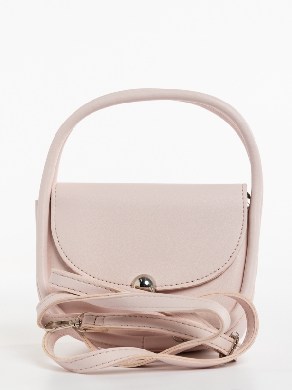 Julitta rózsaszín, női, ökológiai bőr táska, 6 - Kalapod.hu