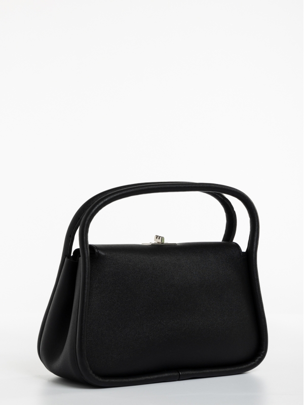 Melaina fekete, női, ökológiai bőr táska, 2 - Kalapod.hu