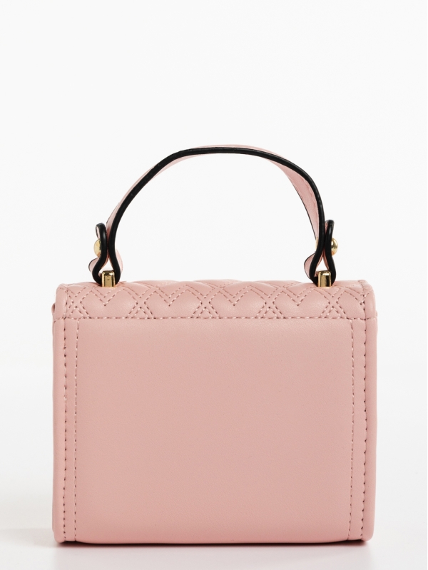 Saffira rózsaszín, női, ökológiai bőr táska, 5 - Kalapod.hu