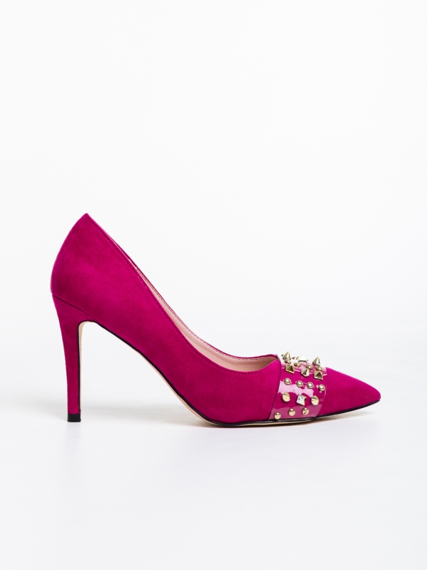 Gundega rózsaszín, női cipő, textil anyagból, 5 - Kalapod.hu