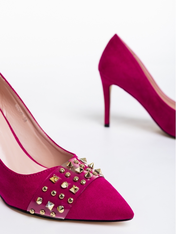 Gundega rózsaszín, női cipő, textil anyagból, 6 - Kalapod.hu