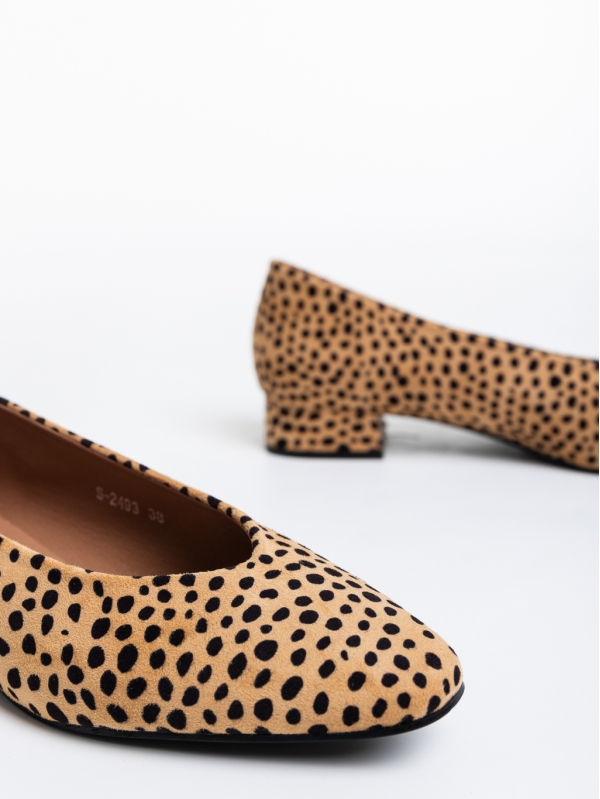 Parvina leopárd mintás női magassarkú cipő ökológiai bőrből, 6 - Kalapod.hu