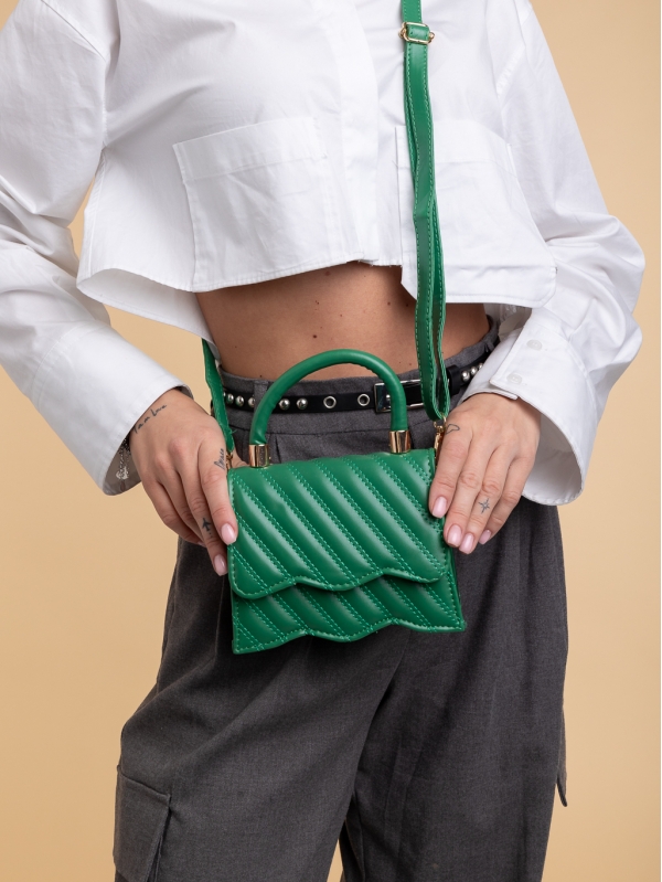 Toyin zöld, női, ökológiai bőr táska - Kalapod.hu