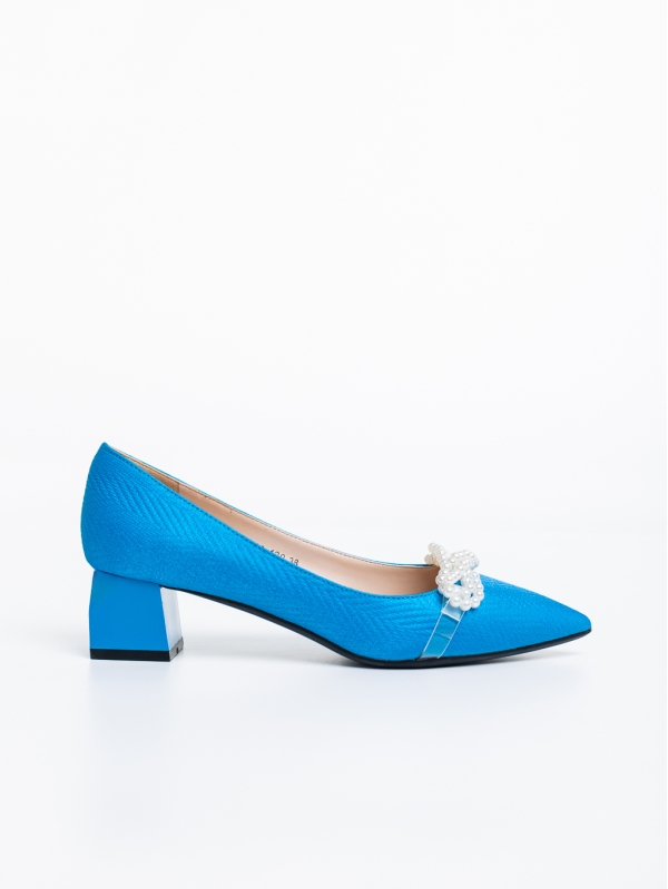 Maricela kék, női cipő, textil anyagból, 5 - Kalapod.hu