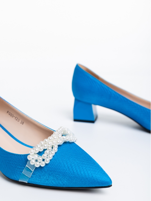 Maricela kék, női cipő, textil anyagból, 6 - Kalapod.hu