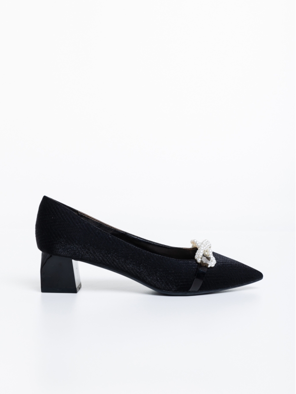 Maricela fekete, női cipő, textil anyagból, 5 - Kalapod.hu