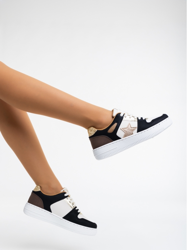 Adamina fekete, női sport cipő,  ökológiai bőrből - Kalapod.hu