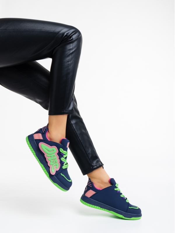 Azurine kék női sport cipő ökológiai bőrből - Kalapod.hu