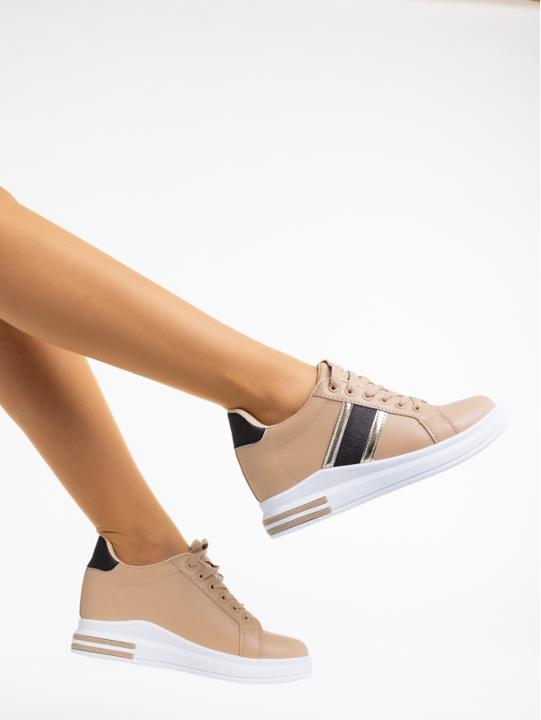Kendis khaki női sport cipő ökológiai bőrből - Kalapod.hu