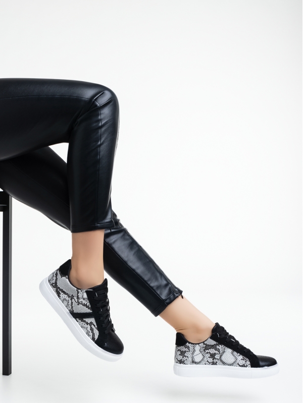 Lovette fekete női sport cipő ökológiai bőrből - Kalapod.hu