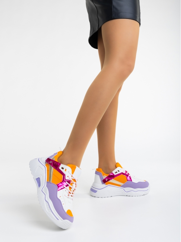 Kamea lila női sport cipő ökológiai bőrből, 3 - Kalapod.hu