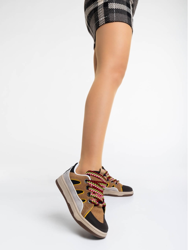 Ardala khaki női sport cipő ökológiai bőrből, 2 - Kalapod.hu