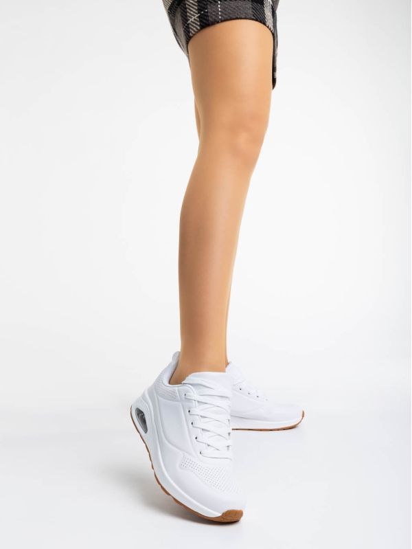 Arline fehér női sport cipő ökológiai bőrből, 2 - Kalapod.hu
